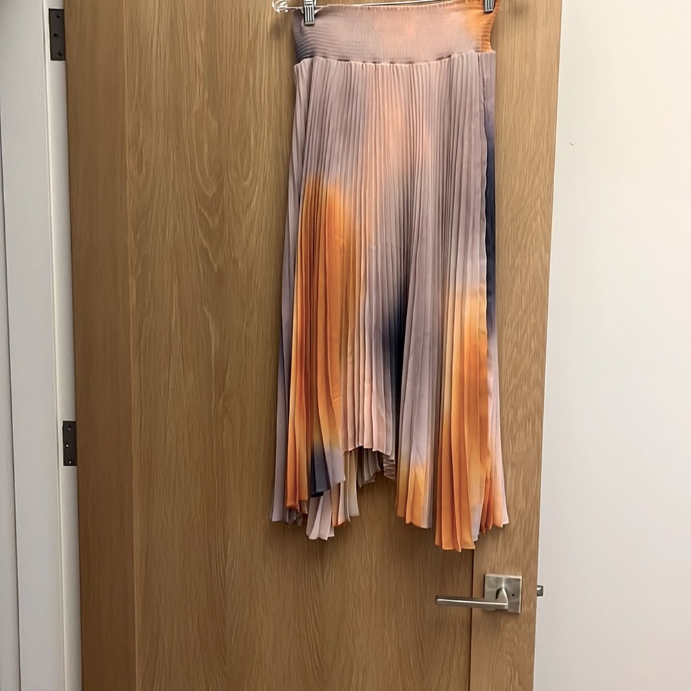A..L.C multicolored pleated skirt